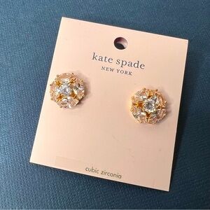 Kate Spade Flying Colors Marquise Stud Earrings, Gold, NWT